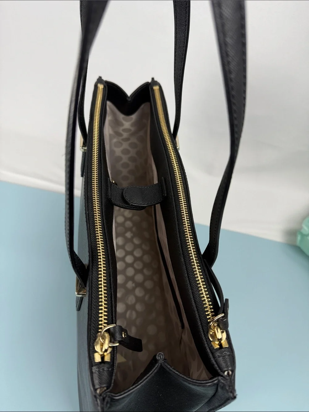 Kate Spade Cedar Street Jensen Black Leather Tote with Gold Hardware